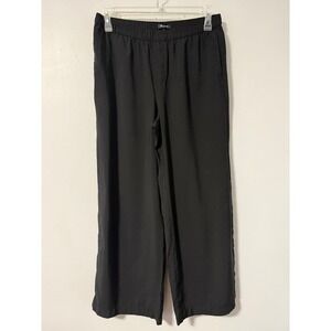 Madewell Black Wide Leg Pull On Pants Palazzo Elastic Waist Modal Blend Size M